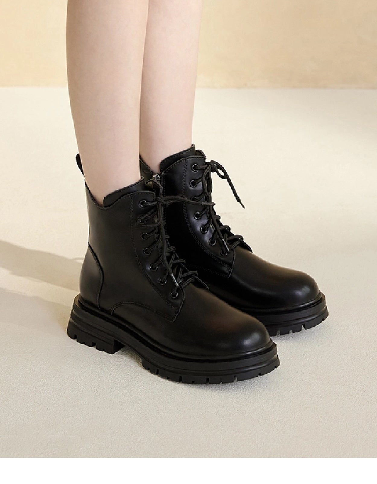 Cool Style Hack | Side V-Cut Lace-Up Martin Ankle Boots