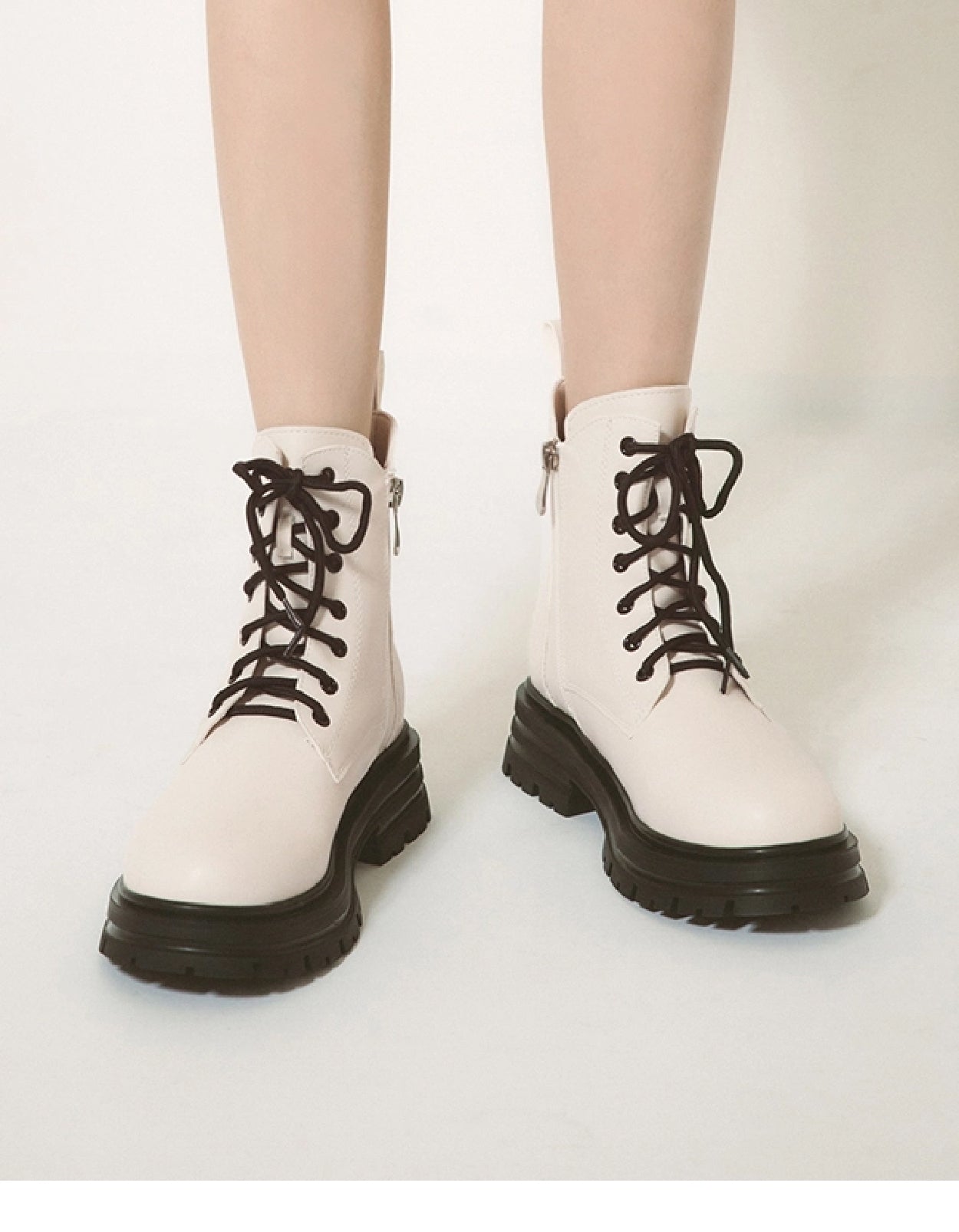 Cool Style Hack | Side V-Cut Lace-Up Martin Ankle Boots