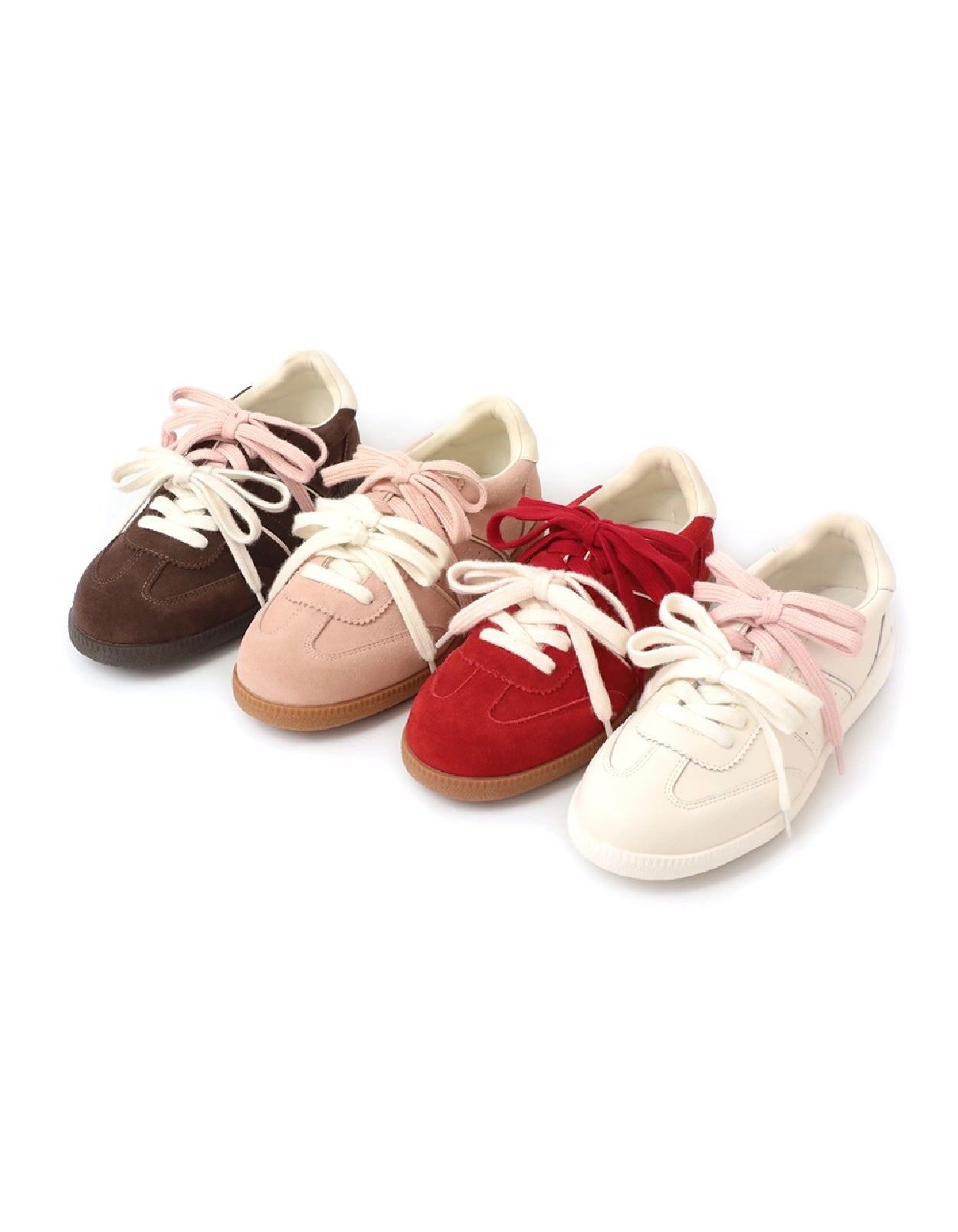 Retro German | Leather Sneakers with Dual-Colored Laces