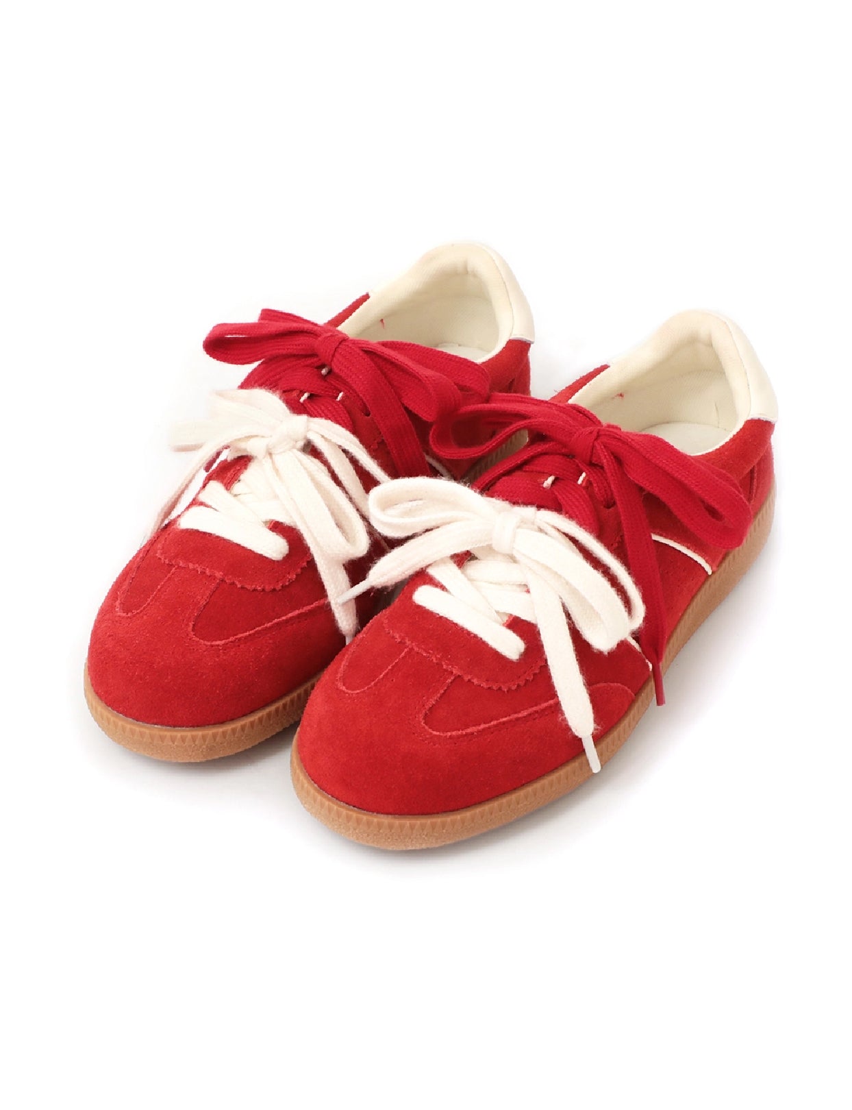 Retro German | Leather Sneakers with Dual-Colored Laces