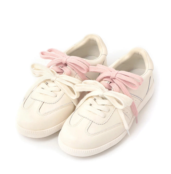 Retro German | Leather Sneakers with Dual-Colored Laces