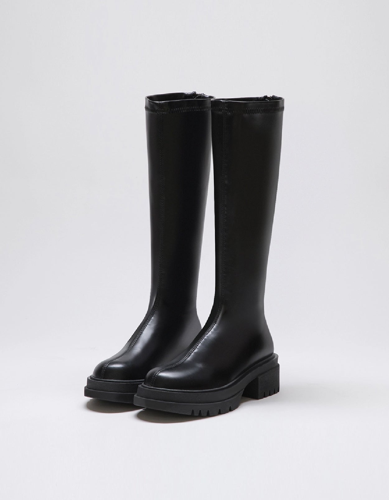 K-Pop Vibes | Minimalist Slim-Fit Platform Long Boots
