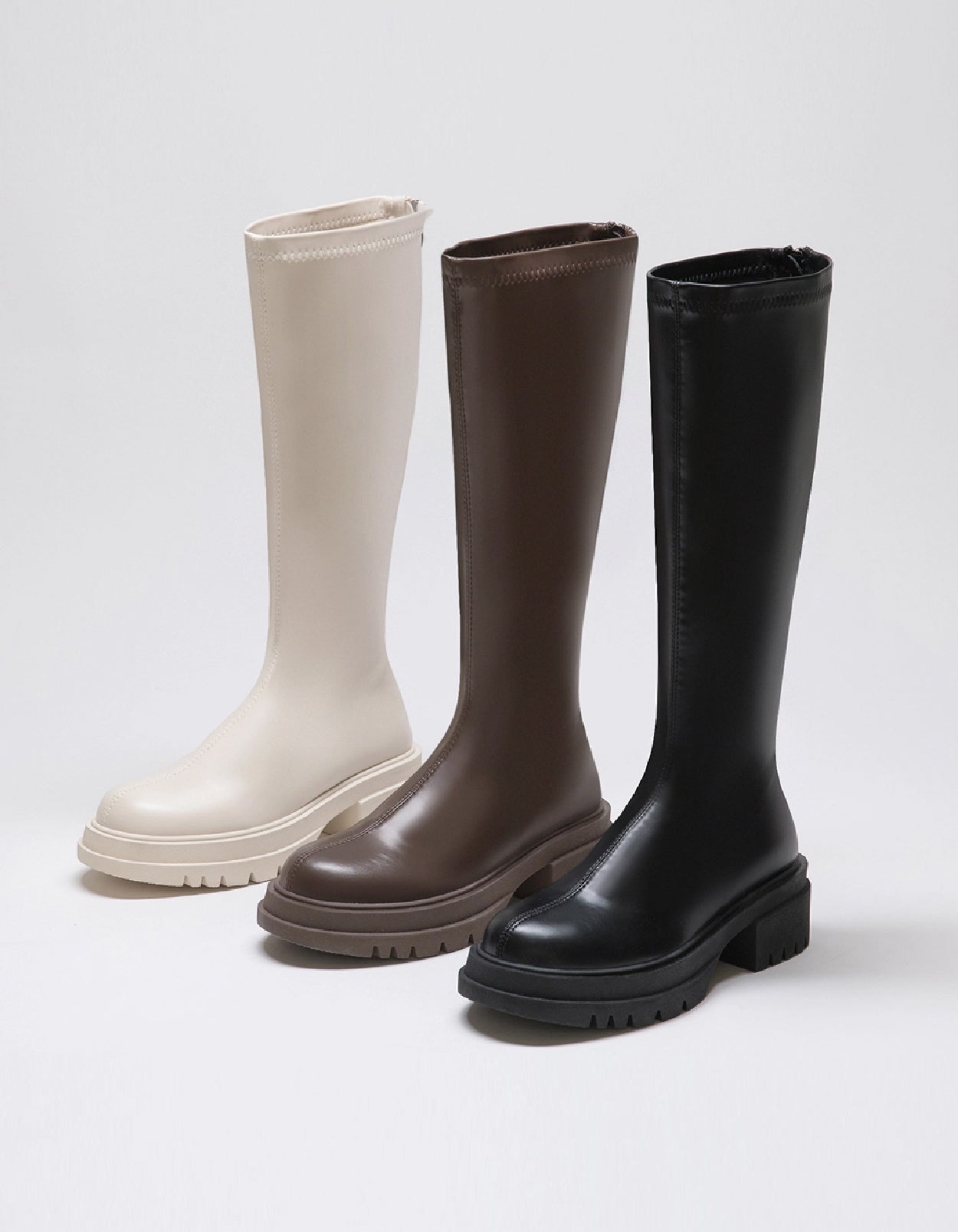 K-Pop Vibes | Minimalist Slim-Fit Platform Long Boots