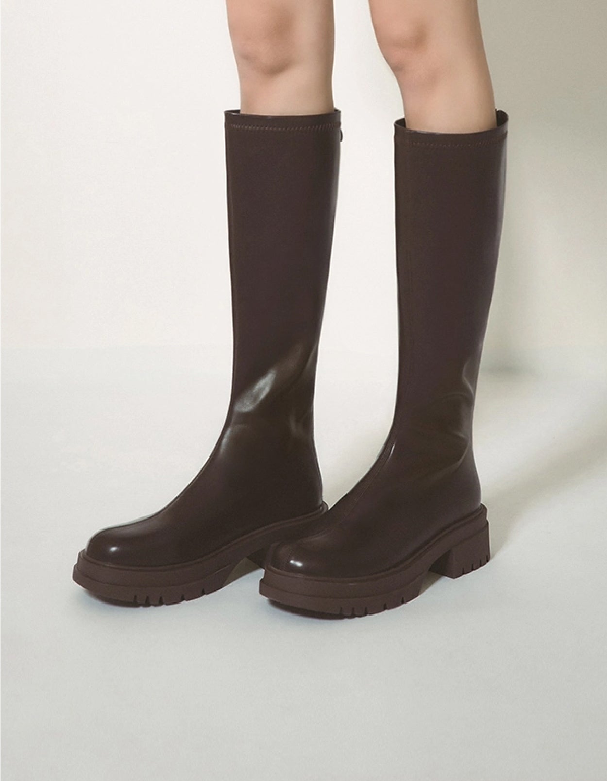 K-Pop Vibes | Minimalist Slim-Fit Platform Long Boots