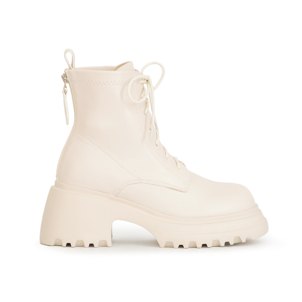 K-pop Inspired | Lightweight Platform Lace-Up Ankle Boots
