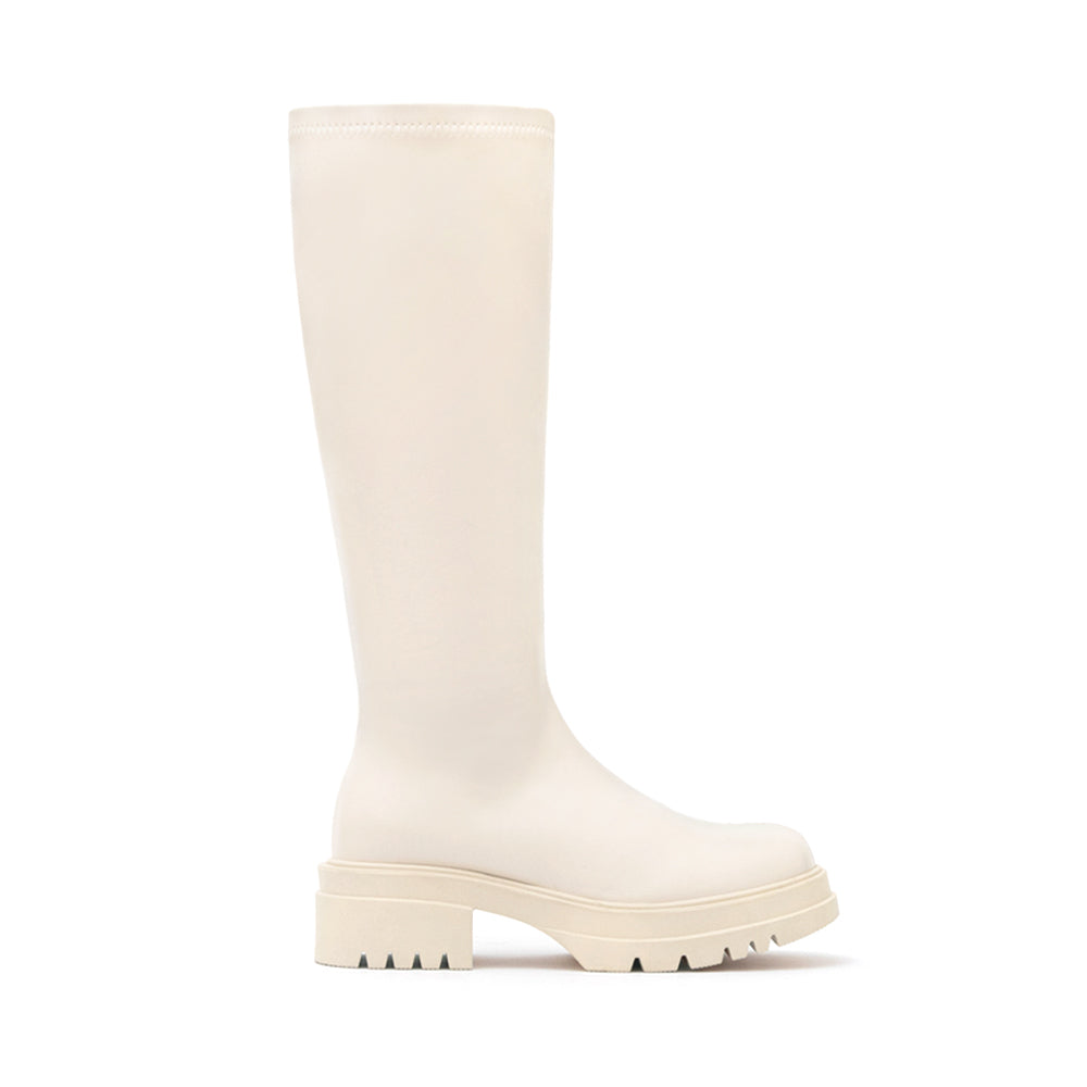 [Wide Calf] K-Pop Vibes | Minimalist Slim-Fit Platform Long Boots