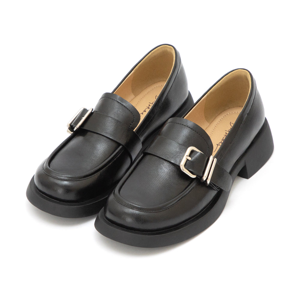 [Genuine Leather Series] Skin-Soft | Air Cushion Square Buckle Loafers