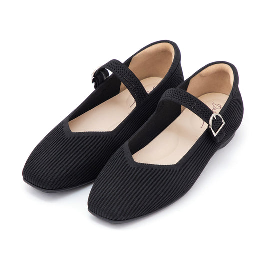 3D Zero-Feel CloudKnit Shoes | Square-Toe Mary Jane Flats