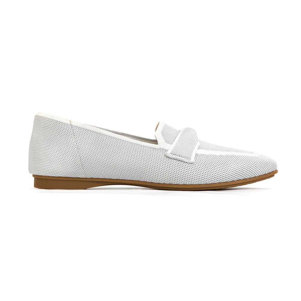 3D Zero-Feel CloudKnit Shoes | Two-Tone Twisted Square-Toe Loafers