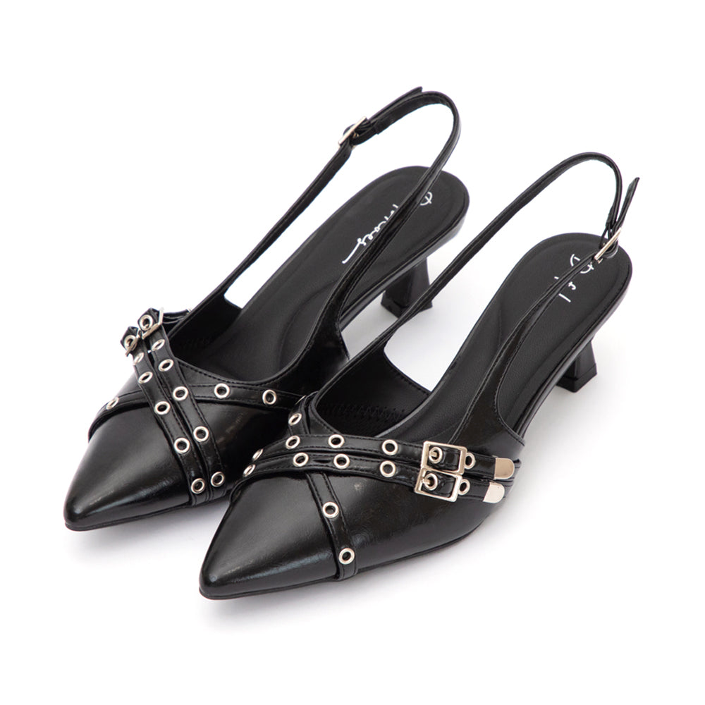 Urban | Cross Buckle Slingback Heels