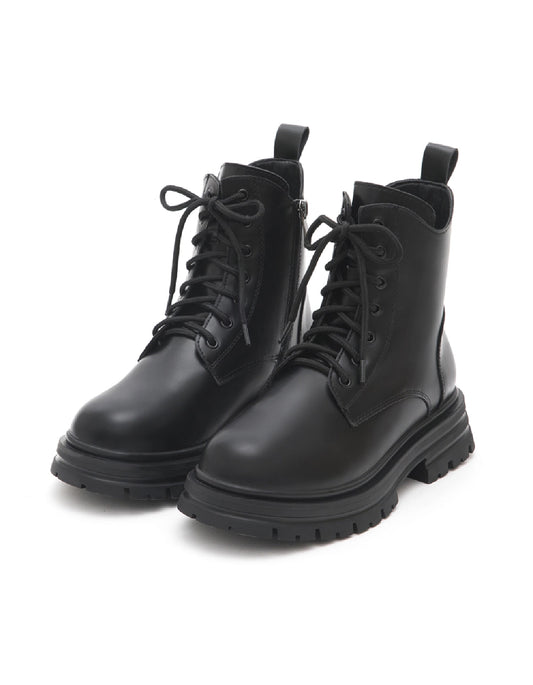 Cool Style Hack | Side V-Cut Lace-Up Martin Ankle Boots