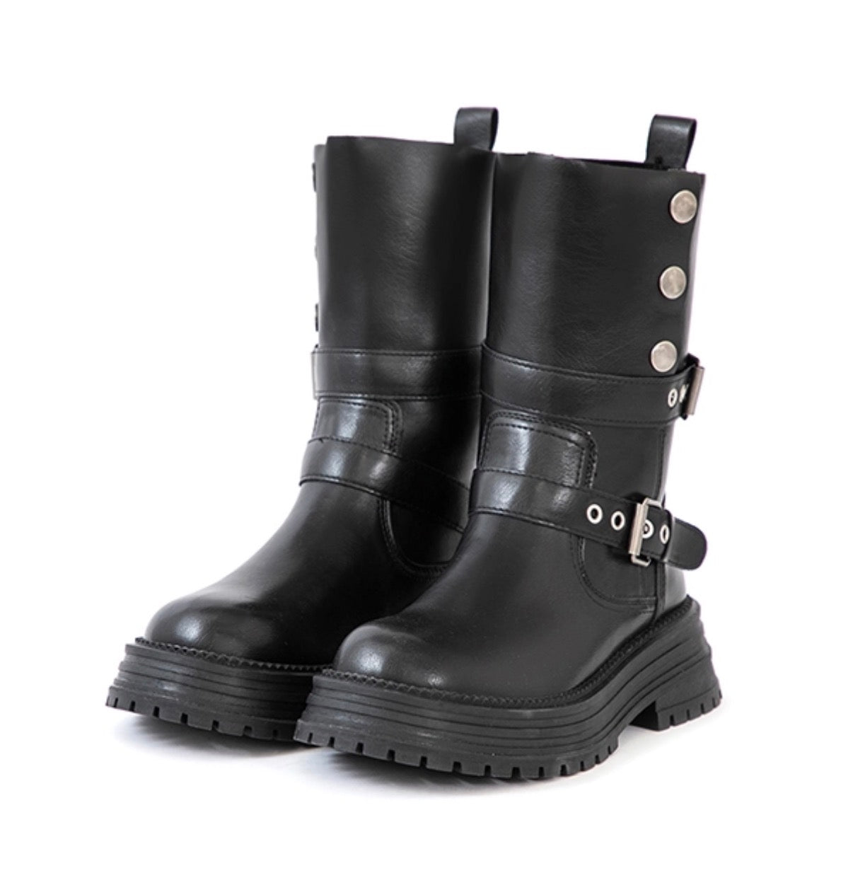 Vintage Rider | Buckle Ankle Boots