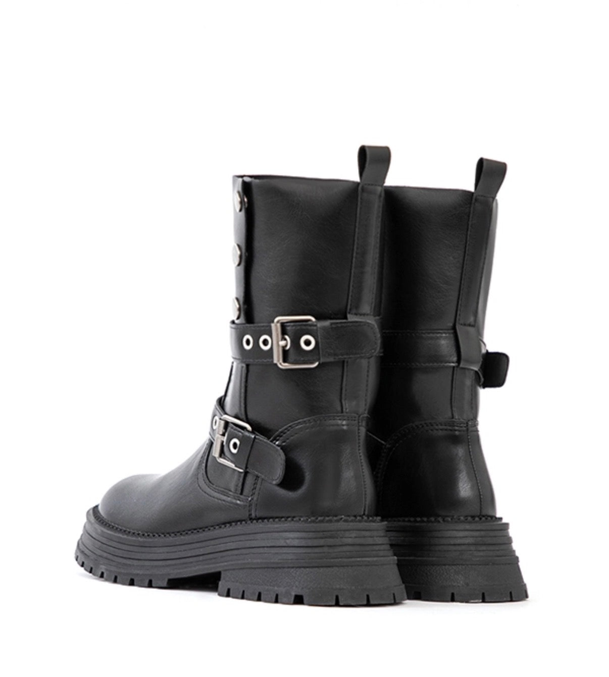 Vintage Rider | Buckle Ankle Boots