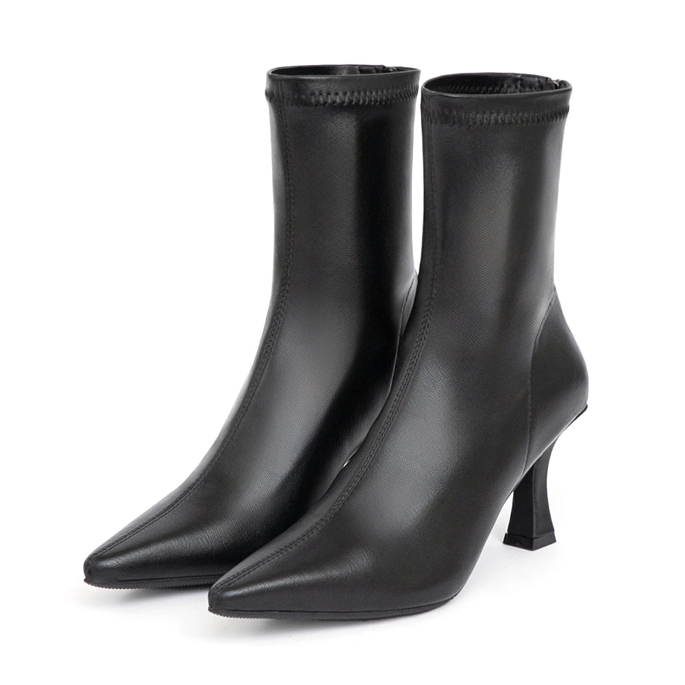 Slimming Magic Pointed Toe High-Heel Ankle Boots