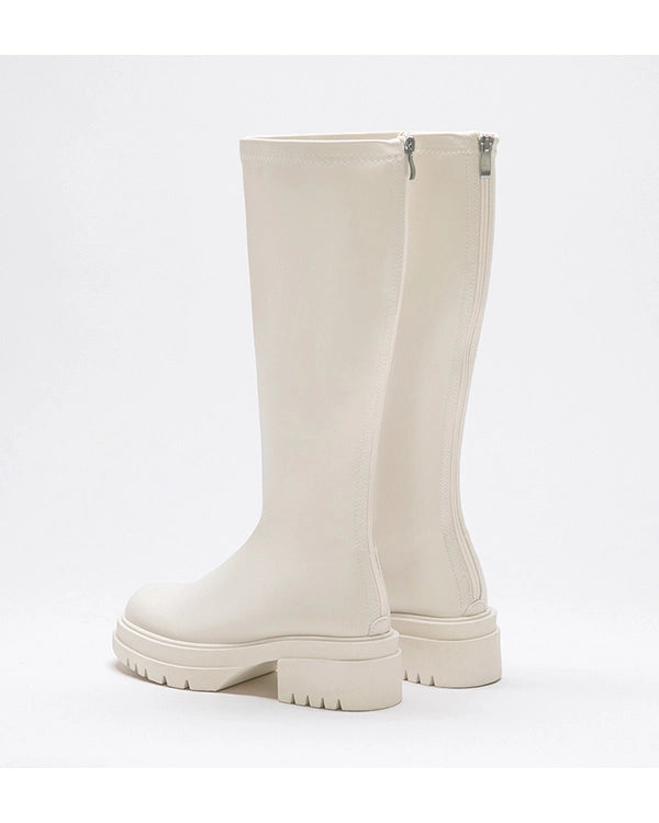 K-Pop Vibes | Minimalist Slim-Fit Platform Long Boots