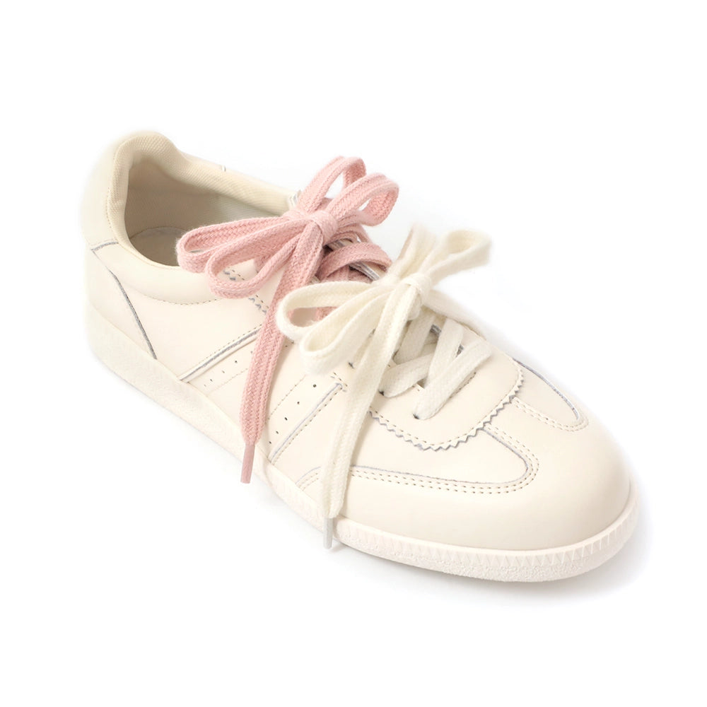 Retro German | Leather Sneakers with Dual-Colored Laces