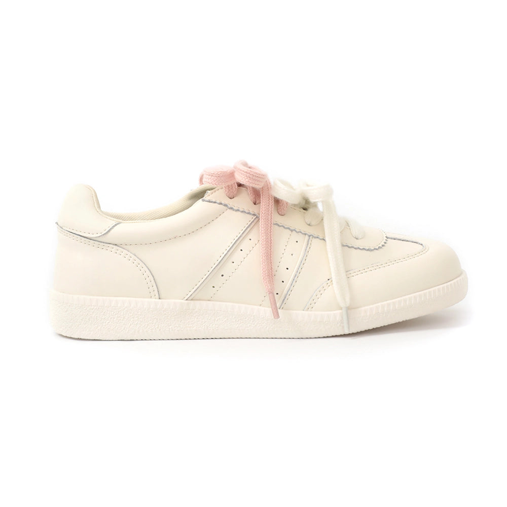 Retro German | Leather Sneakers with Dual-Colored Laces