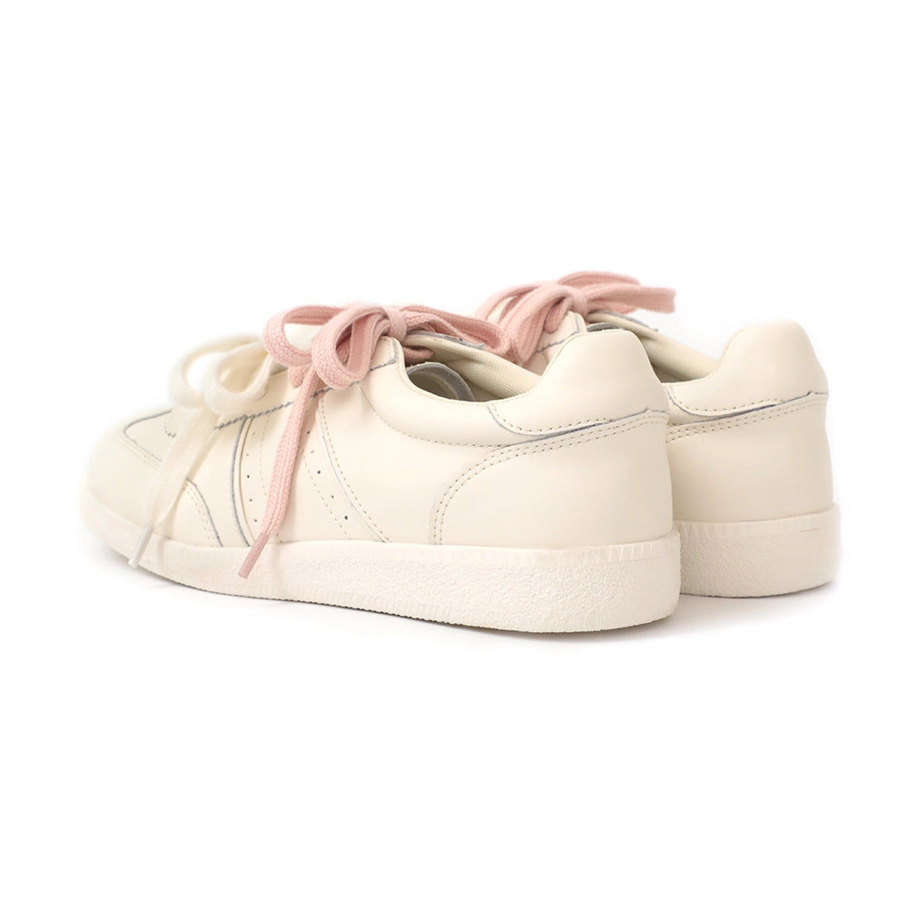 Retro German | Leather Sneakers with Dual-Colored Laces