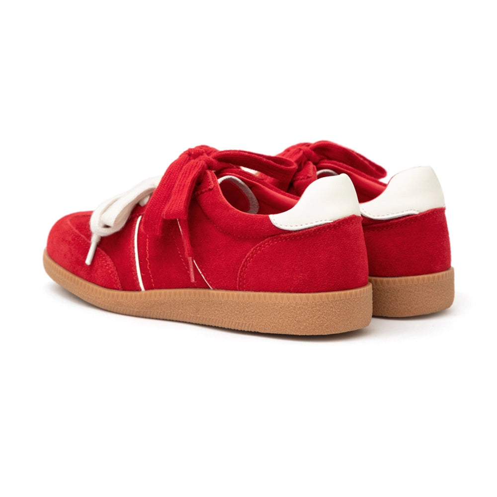 Retro German | Leather Sneakers with Dual-Colored Laces