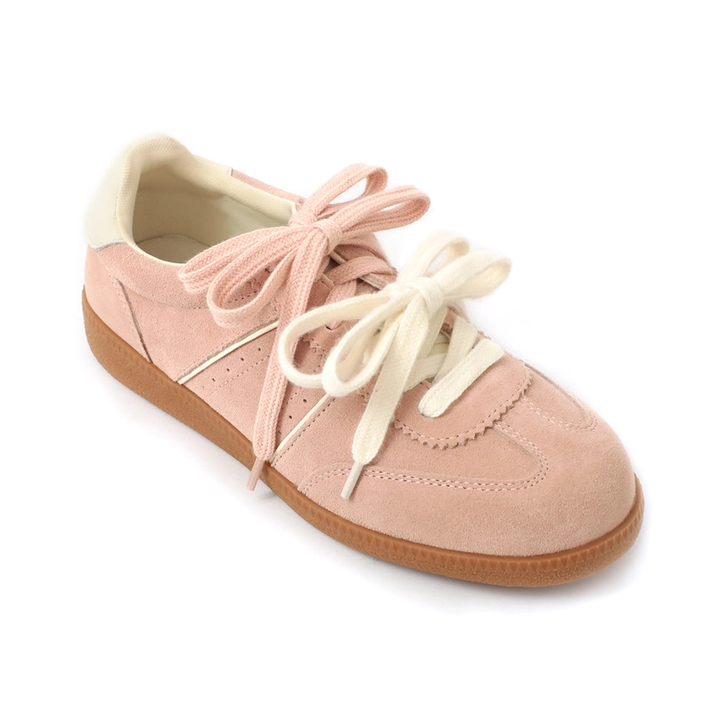 Retro German | Leather Sneakers with Dual-Colored Laces