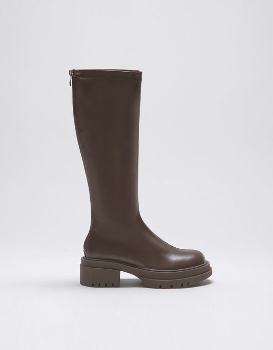 K-Pop Vibes | Minimalist Slim-Fit Platform Long Boots